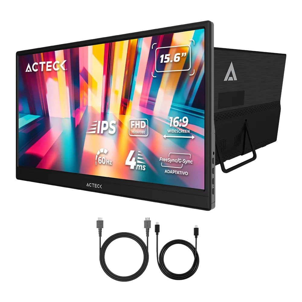 MONITOR 16 ACTECK LINKPAD LP15Y 4MS 60HZ FULL HD IPS BOCINAS PORTATIL USB-C