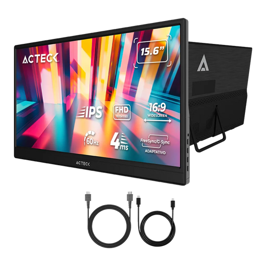 MONITOR 16 ACTECK LINKPAD LP15Y 4MS 60HZ FULL HD IPS BOCINAS PORTATIL USB-C
