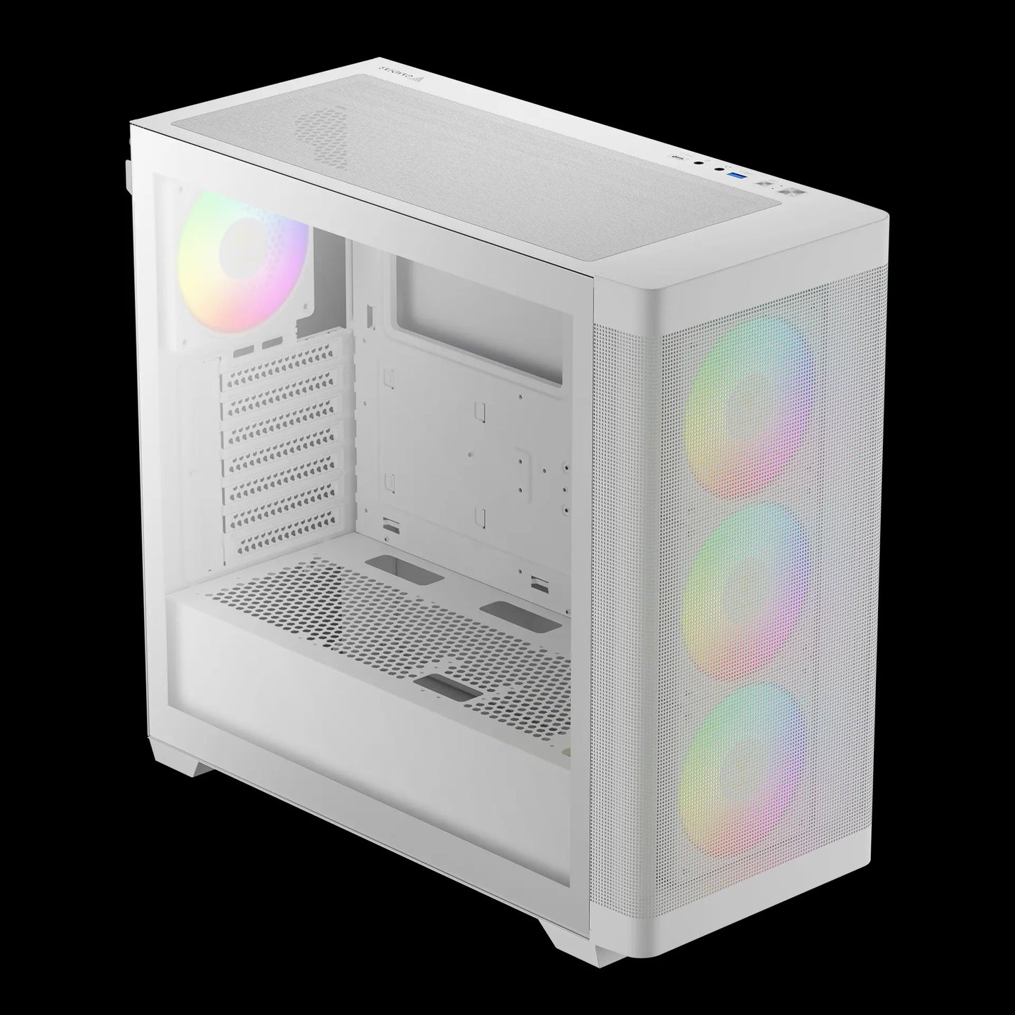 GABINETE GAMDIAS ATHENA M3 WH BLANCO ARGB M-ATX S/FUENTE CRISTAL GD-ATHENA M3 WH 11M DE GARANTIA