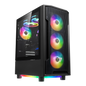 GABINETE GAMDIAS ATHENA M6 LITE NEGRO ATX ARGB S/FUENTE CRISTAL 11M DE GARANTIA