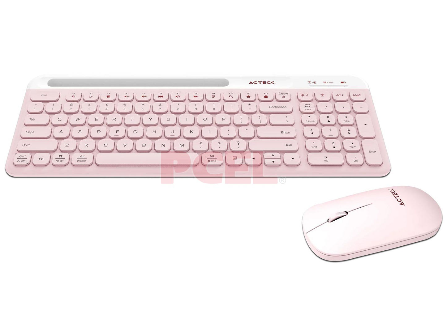 KIT 2 EN 1 ACTECK WIFI CREATOR VIRTUOS SILK MK720 TEC Y MOU BLANCO BLUETOOTH MULTIDISPOSITIVO