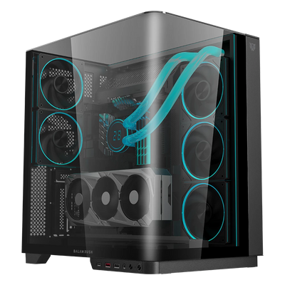 REMATE GABINETE BALAM RUSH TANK EXPERT 7800 NEGRO ATX USB-3.0 CRISTAL S/FUENTE BR-941556  1M DE GARANTIA