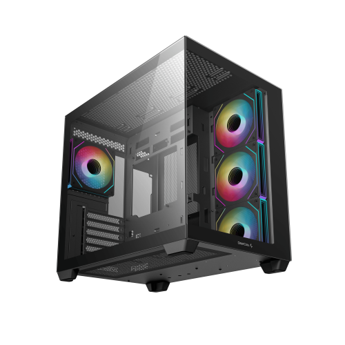 GABINETE DEEPCOOL CG530 4F BLANCO ARGB ATX S/FUENTE CRISTAL R-CG530-WHADA4-G-1 11M DE GARANTIA