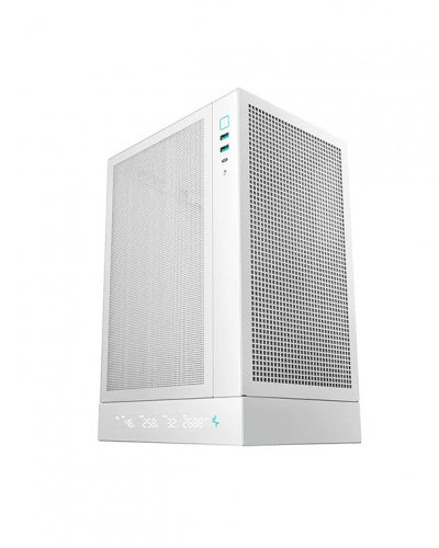 GABINETE DEEPCOOL CH170 DIGITAL BLANCO ITX S/FUENTE R-CH170-WHNPI0D-G-1 11M DE GARANTIA