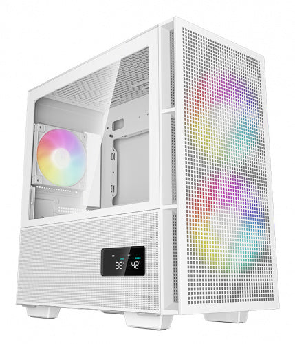 GABINETE DEEPCOOL CH360 DIGITAL BLANCO M-ATX S/FUENTE CRISTAL R-CH360-WHAPE3D-G-1 1M DE GARANTIA