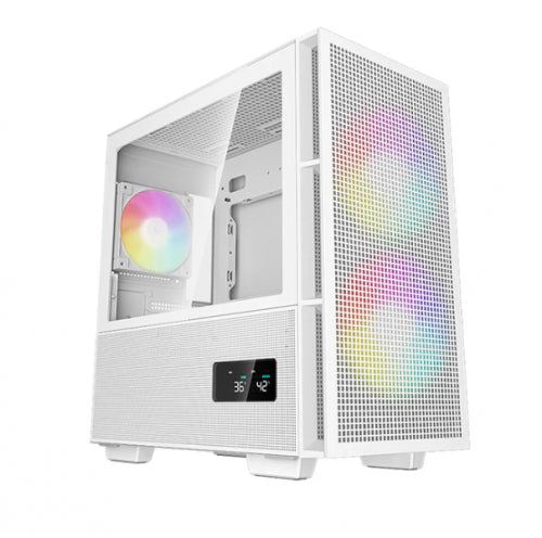 GABINETE DEEPCOOL CH360 DIGITAL BLANCO M-ATX S/FUENTE CRISTAL R-CH360-WHAPE3D-G-1 1M DE GARANTIA