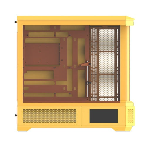 GABINETE THERMALTAKE VIEW 390 AIR BUTTER CARAMEL ATX CRISTAL AMARILLO CA-11F-00MMWN-00 12M DE GARANTIA