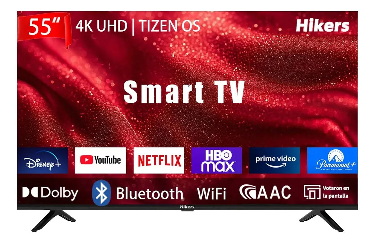 Pantalla Smart Tv Hikers 55 Tizen 4k Uhd Dolby/aac