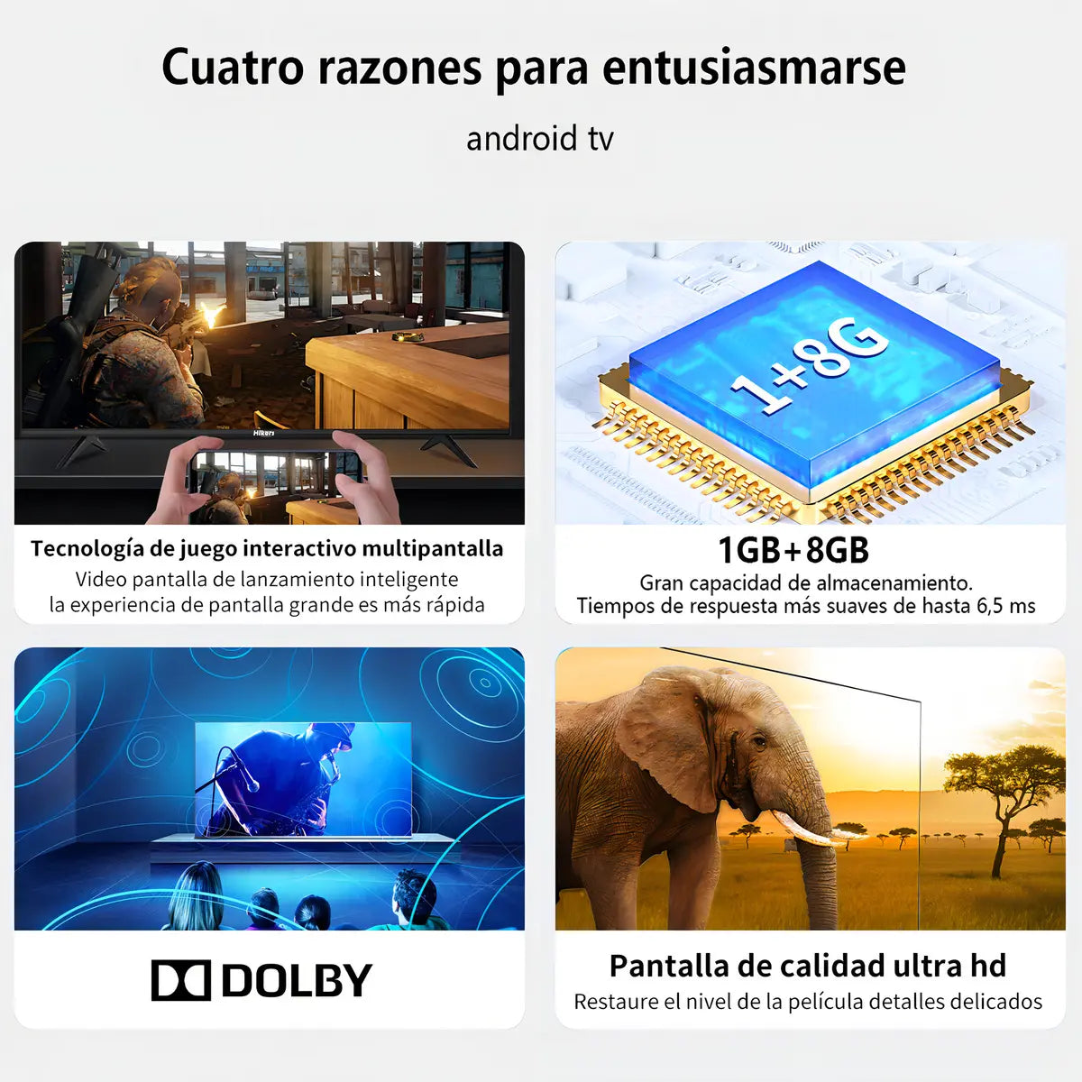 Pantalla Smart Tv Hikers 40 Pulgadas Led Fhd Con Dolby/aac