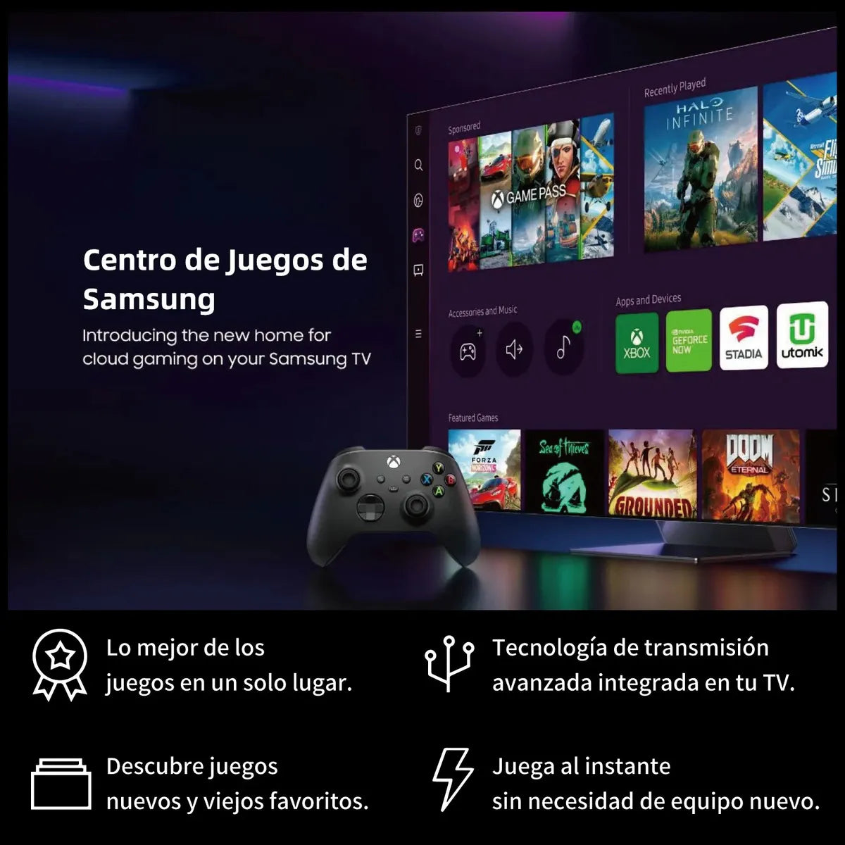 Pantalla Smart Tv Hikers 55 Tizen 4k Uhd Dolby/aac