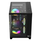 GABINETE FORMULA V LINE Z9M FLOE NEGRO S/FUENTE CRISTAL M-ATX USB-C 11M DE GARANTIA