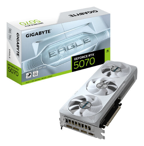 TARJETA DE VIDEO NVIDIA RTX5070 12GB OC GDDR7 GIGABYTE EAGLE SFF BLANCA GV-N5070EAGLEOC ICE-12GD