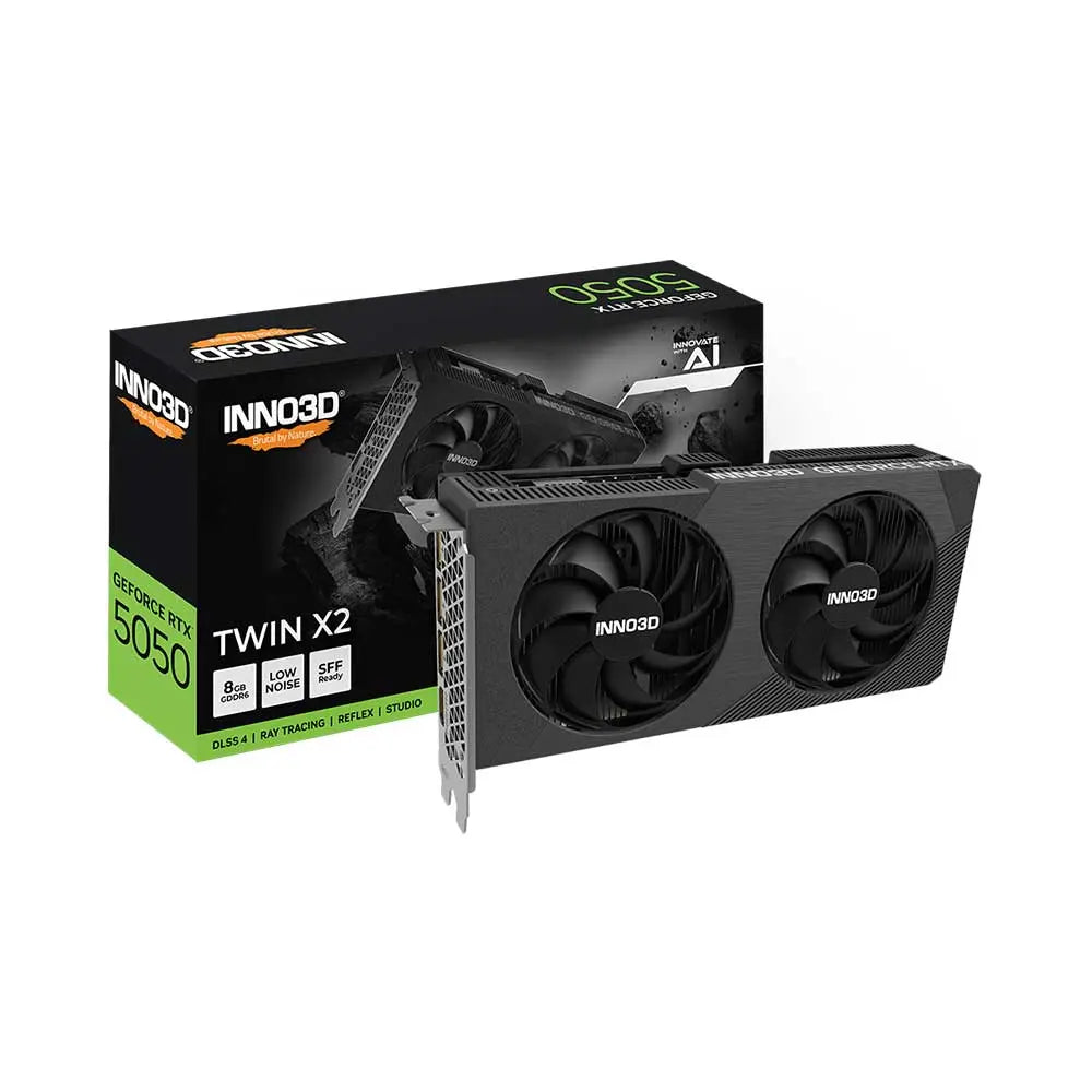 GPU INNO3D NVIDIA GEFORCE RTX 5050 TWIN X2 8GB GDDR6 128BIT PCI EXPRESS 5.0 BLACK
