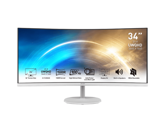 MONITOR 34 MSI PRO MP341CQ 4MS 100HZ UWQHD VA CURVO ANTI-GLARE