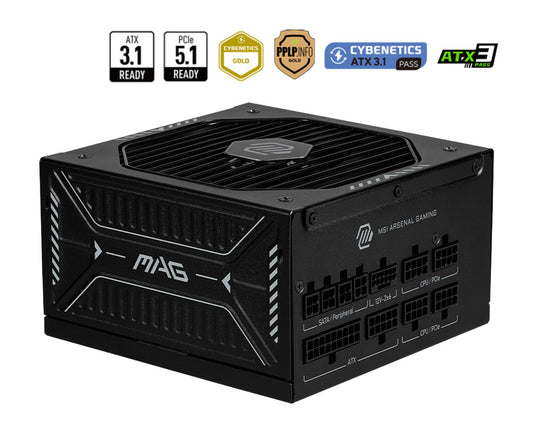 FUENTE MSI MAG A1000GLS 1000W 80 PLUS GOLD PCIE 5.1 FULL MODULAR ATX