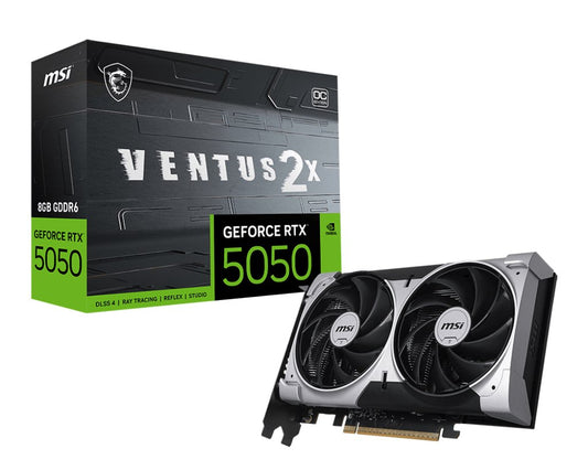 TARJETA DE VIDEO NVIDIA RTX5050 8GB OC GDDR6 MSI GAMING RTX 5050 8G VENTUS 2X OC 12M DE GARANTIA