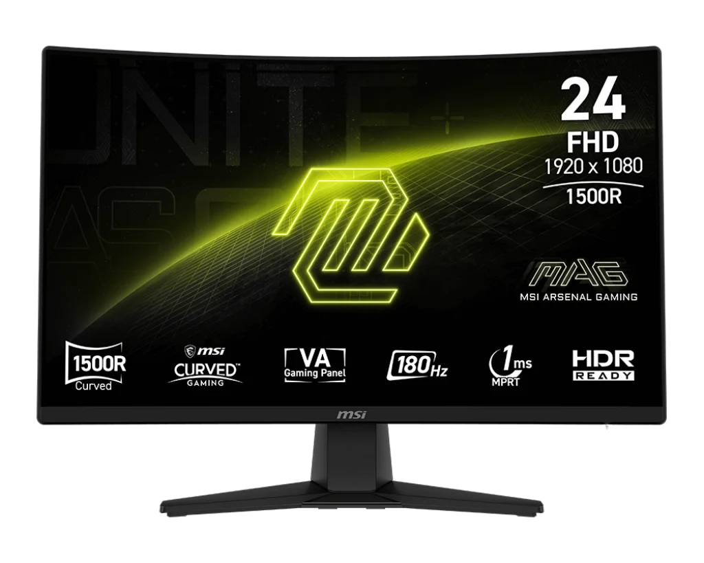 MONITOR 24 MSI MAG 242C 1MS 180HZ FULL HD VA CURVO ANTI-GLARE ADAPTIVE SYNC