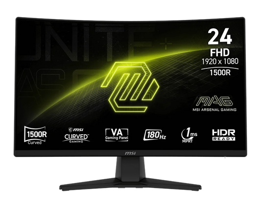 MONITOR 24 MSI MAG 242C 1MS 180HZ FULL HD VA CURVO ANTI-GLARE ADAPTIVE SYNC