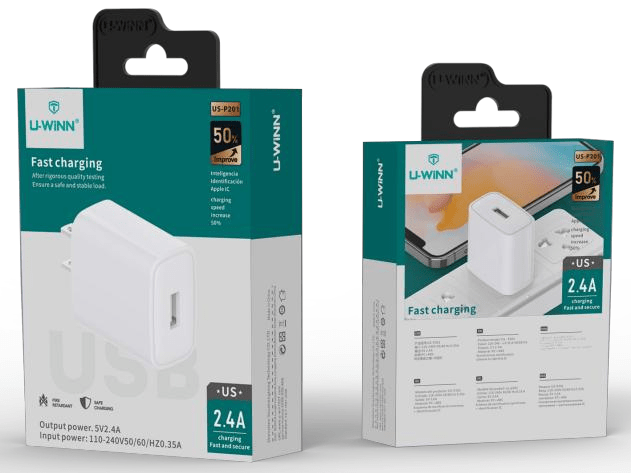 Cargador | US-P201 | 2.4A | - | USB | No | Mejorado | 200/50 | Blanco - rogeek