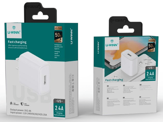 Cargador | US-P201 | 2.4A | - | USB | No | Mejorado | 200/50 | Blanco - rogeek