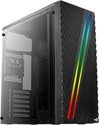 GABINETE AEROCOOL STREAK NEGRO RGB ATX S/FUENTE ACRILICO STREAK/BK