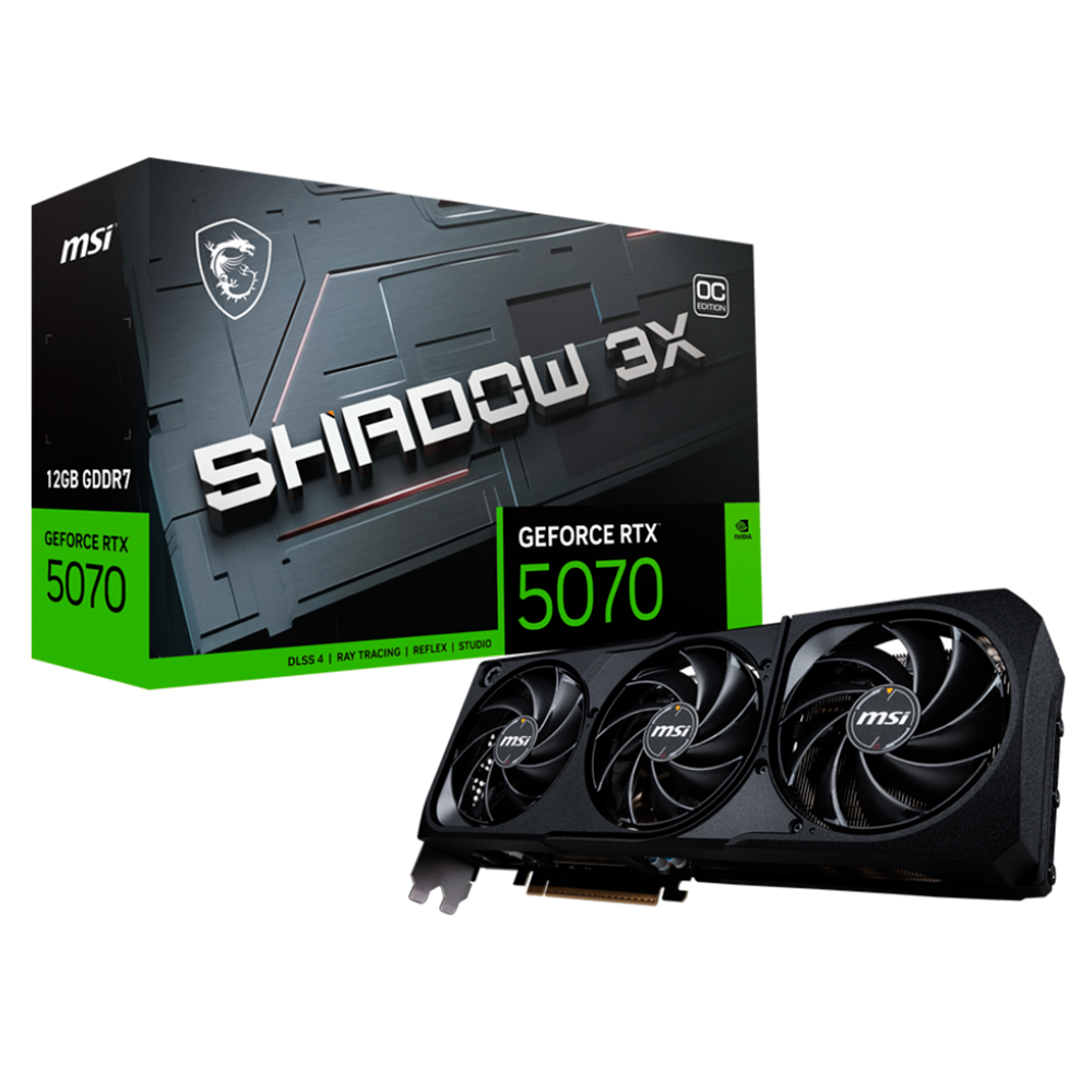 TARJETA DE VIDEO NVIDIA RTX5070TI 16GB OC GDDR7 MSI SHADOW 3X