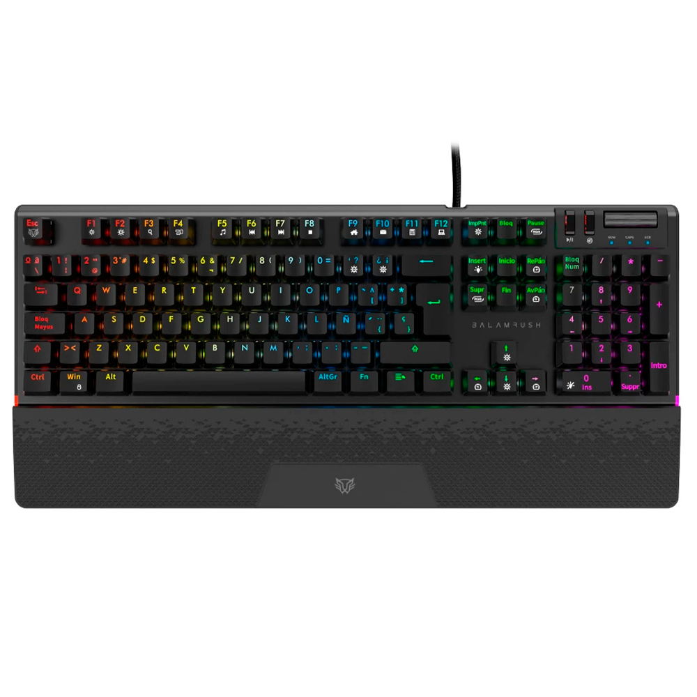 TECLADO BALAM RUSH DOMINATE EXPERT GK979I NEGRO USB BLUETOOTH SWITCH ROJO RGB BR-940382 06M DE GARANTIA