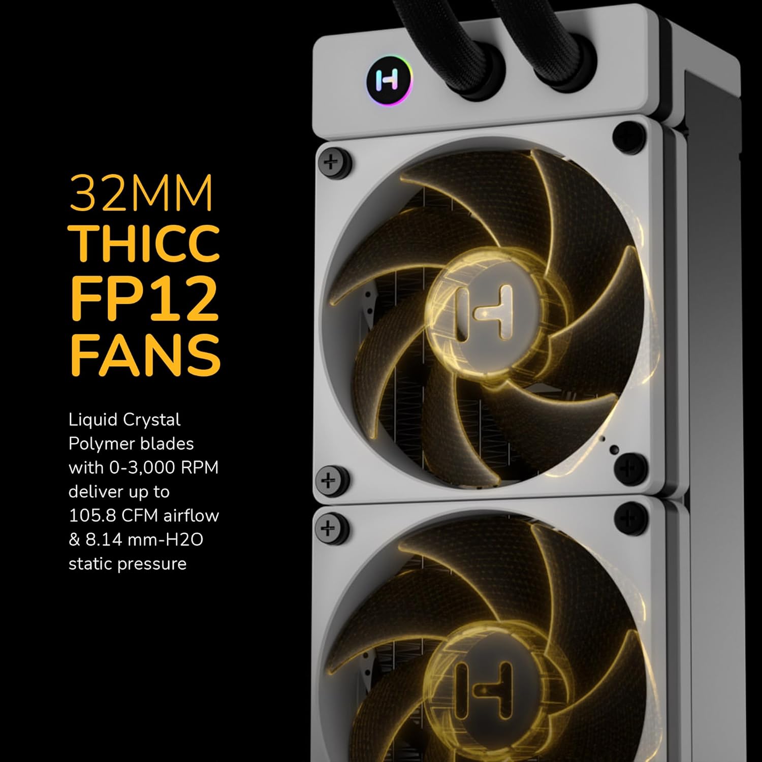 ENFRIAMIENTO HYTE THICC Q60 LCD RGB 240MM LGA 1700 AM5 FAN-HYTE-Q60-BW 11M DE GARANTIA - rogeek