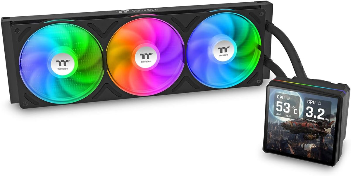 ENFRIAMIENTO LIQUIDO THERMALTAKE TH360 V3 ULTRA ARGB SYNC AIO SNOW 120MM DISPLAY LCD BLANCO CL-W476-PL12SW-A 12M DE GARANTIA - rogeek