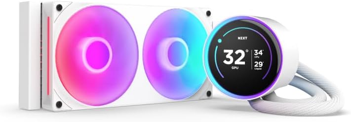 ENFRIAMIENTO NZXT KRAKEN 240 ELITE RGB V2 120MM BLANCO LGA1851/AM5 RL - KR24E - W2 11M DE GARANTIA - rogeek