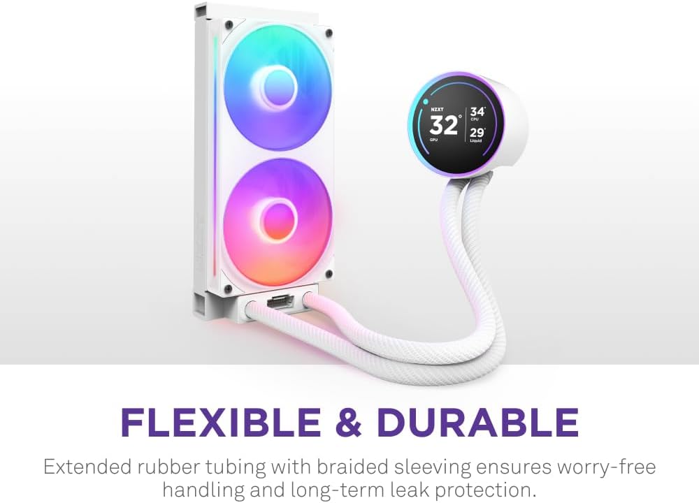 ENFRIAMIENTO NZXT KRAKEN 240 ELITE RGB V2 120MM BLANCO LGA1851/AM5 RL - KR24E - W2 11M DE GARANTIA - rogeek