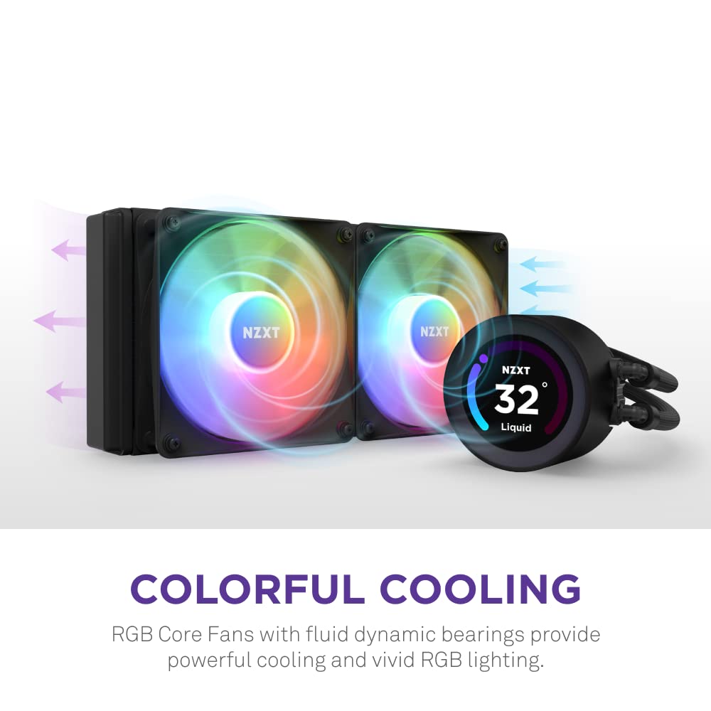 ENFRIAMIENTO NZXT KRAKEN 280 ELITE RGB 140MM NEGRO LGA1700/AM5 RL - KR28E - B1 11M DE GARANTIA - rogeek