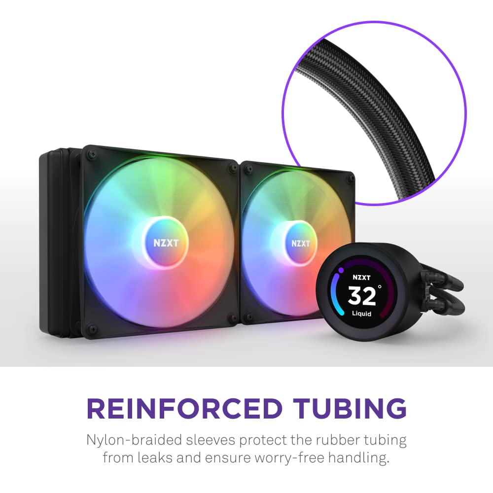 ENFRIAMIENTO NZXT KRAKEN 280 ELITE RGB 140MM NEGRO LGA1700/AM5 RL - KR28E - B1 11M DE GARANTIA - rogeek