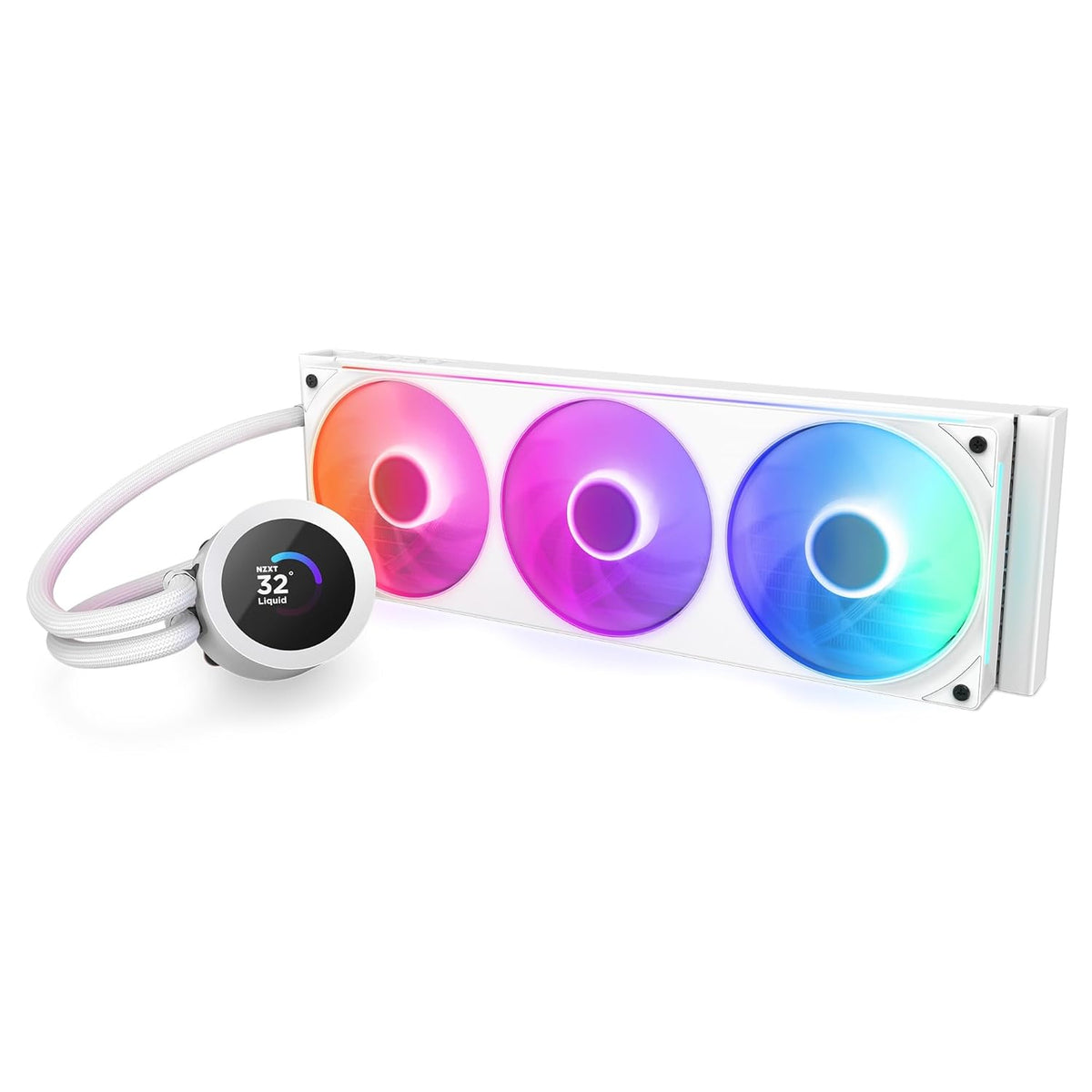 ENFRIAMIENTO NZXT KRAKEN PLUS 360 RGB 360MM BLANCO LGA1851/AM5 RL-KR360-W2 11M DE GARANTIA - rogeek