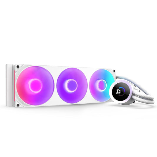 ENFRIAMIENTO NZXT KRAKEN PLUS 360 RGB 360MM BLANCO LGA1851/AM5 RL-KR360-W2 11M DE GARANTIA - rogeek