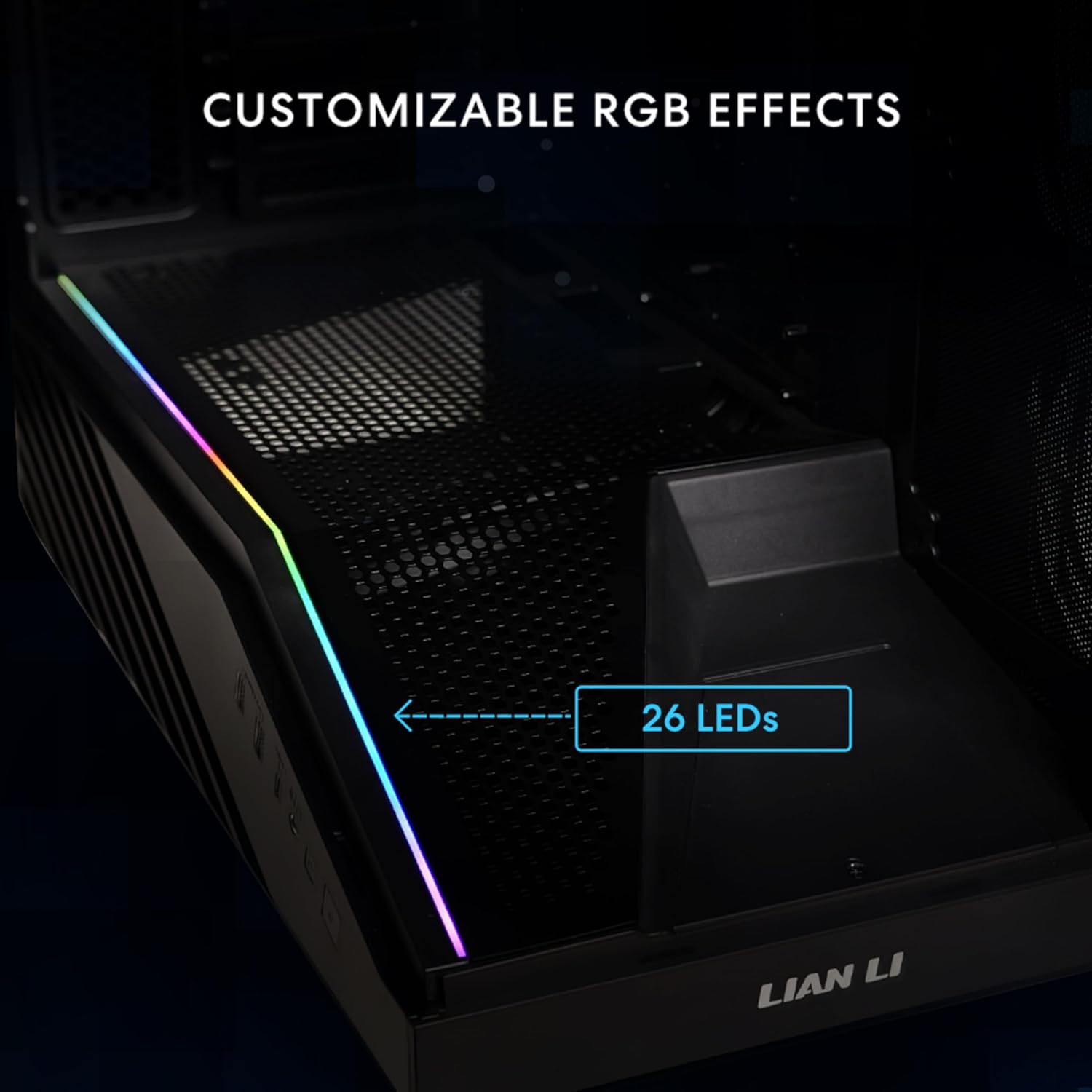 GABINETE LIAN LI VECTOR V100 MINI ARGB S/FUENTE M - ATX CRISTAL NEGRO V100RMIX 12M DE GARANTIA - rogeek