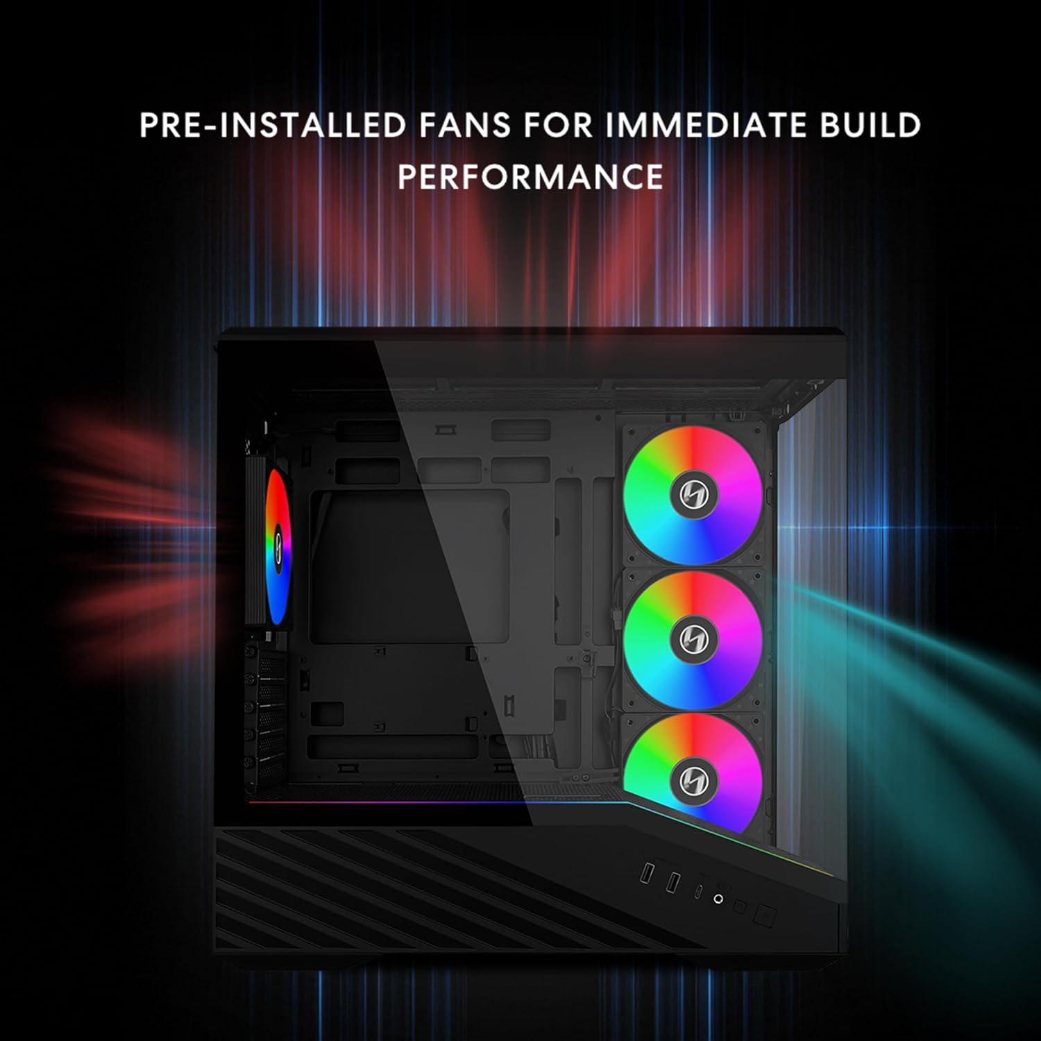 GABINETE LIAN LI VECTOR V100 MINI ARGB S/FUENTE M - ATX CRISTAL NEGRO V100RMIX 12M DE GARANTIA - rogeek