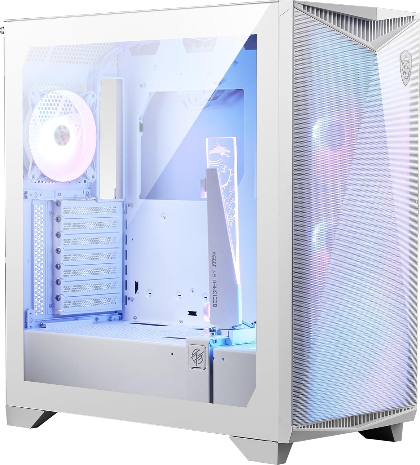 GABINETE MSI GUNGNIR 300R AIR FLOW BLANCO ARGB E - ATX 4VENT USB - C C/TEMPLADO S/FUENTE MPG GUNGNIR 300R AIRFLOW WHITE 11M DE GARANTIA - rogeek