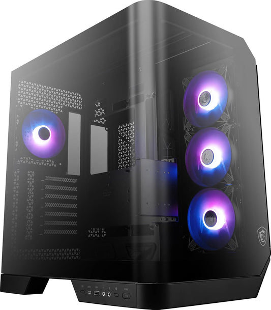 GABINETE MSI PANO 120R PZ NEGRO ARGB ATX 7VENT USB - C C/TEMPLADO S/FUENTE MAG PANO 120R PZ 11M DE GARANTIA - rogeek