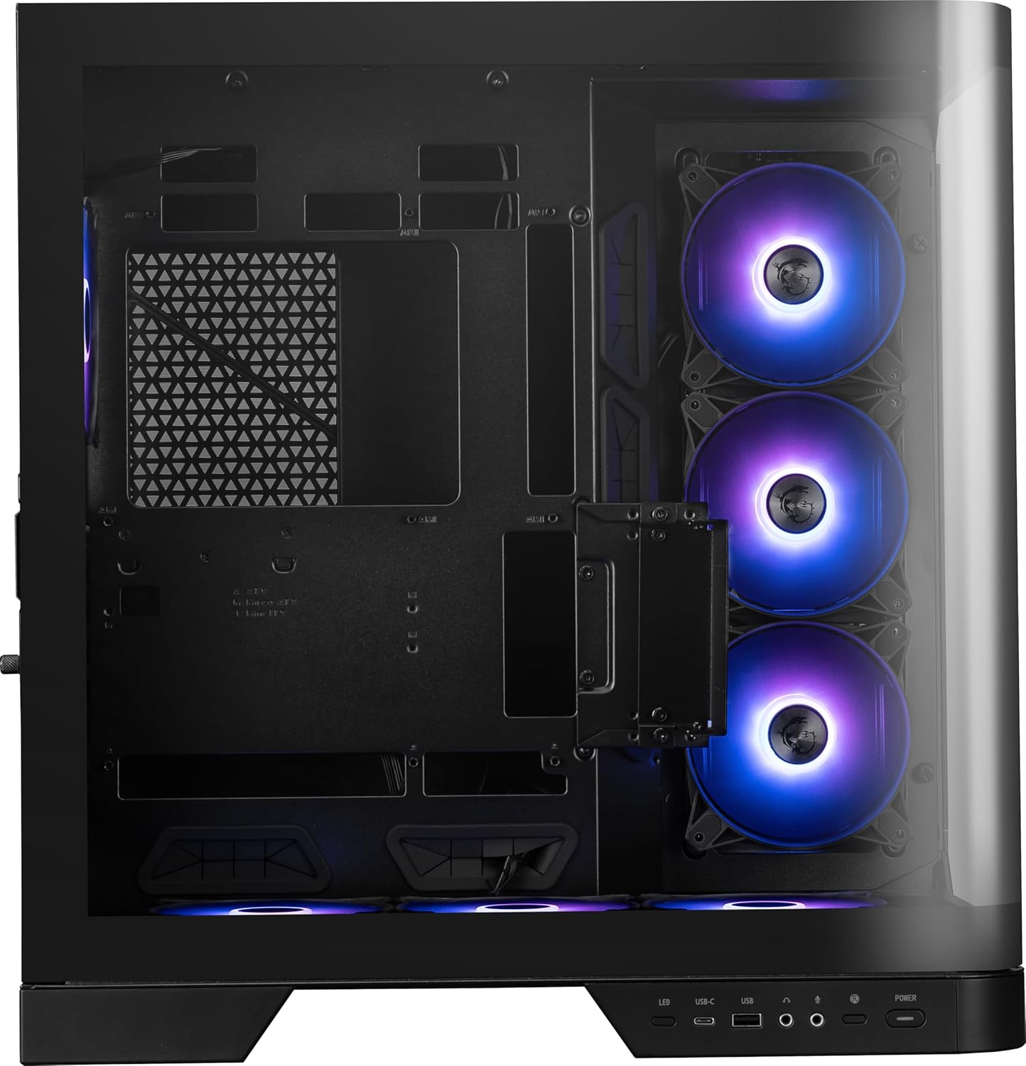 GABINETE MSI PANO 120R PZ NEGRO ARGB ATX 7VENT USB - C C/TEMPLADO S/FUENTE MAG PANO 120R PZ 11M DE GARANTIA - rogeek
