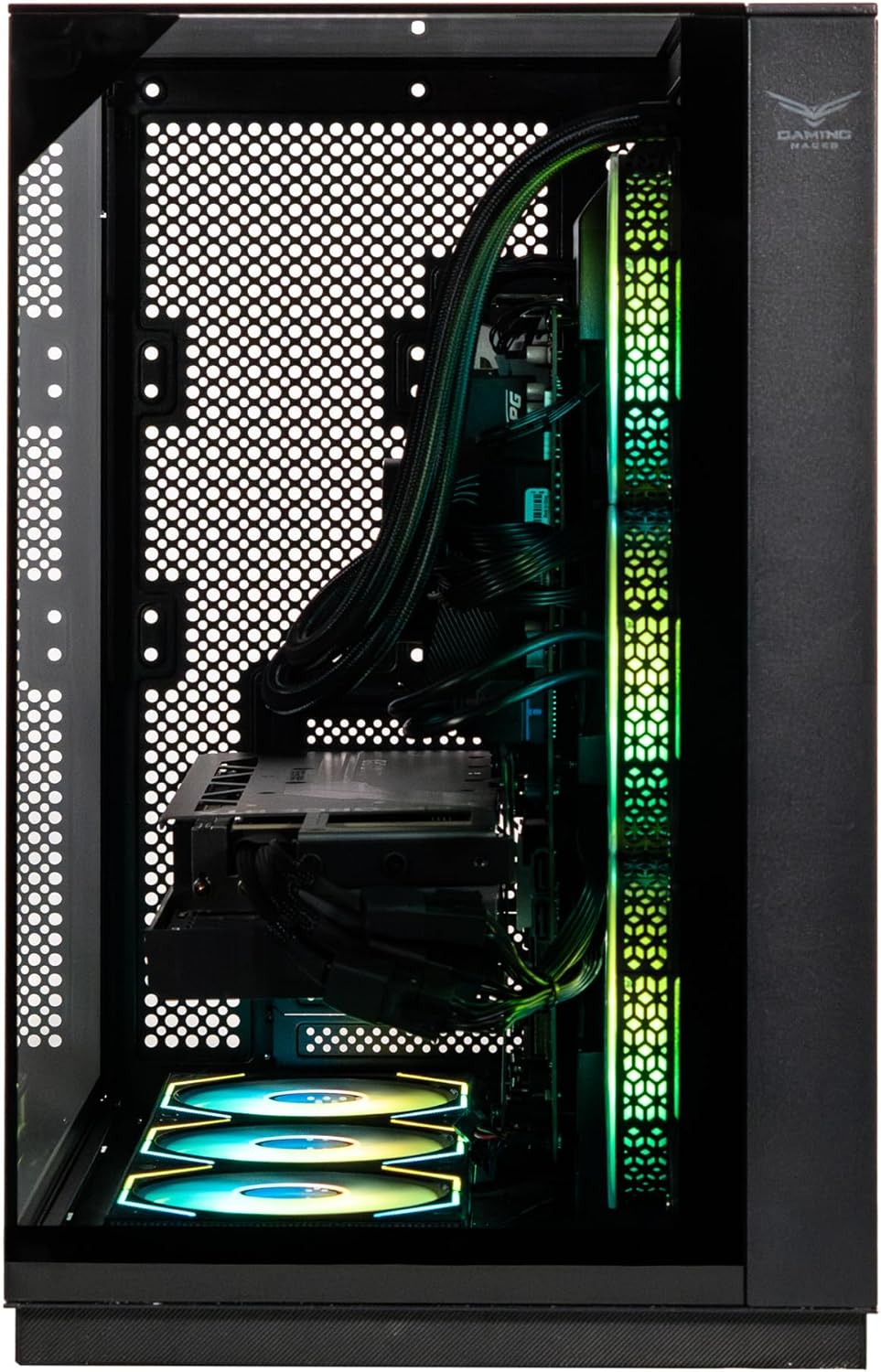 GABINETE NACEB IRIS GAMER M - ATX ARGB 4VENT S/FUENTE CRISTAL NEGRO NA - 0639 11M DE GARANTIA - rogeek