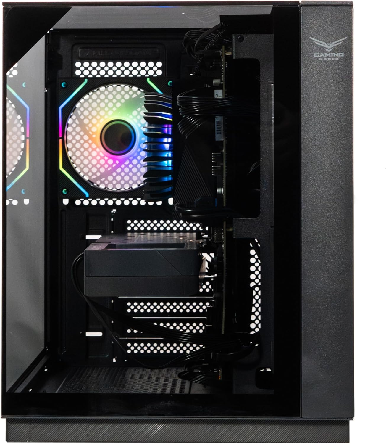 GABINETE NACEB IRIS NANO M - ATX ARGB 3VENT S/FUENTE CRISTAL NA - 0638 11M DE GARANTIA - rogeek