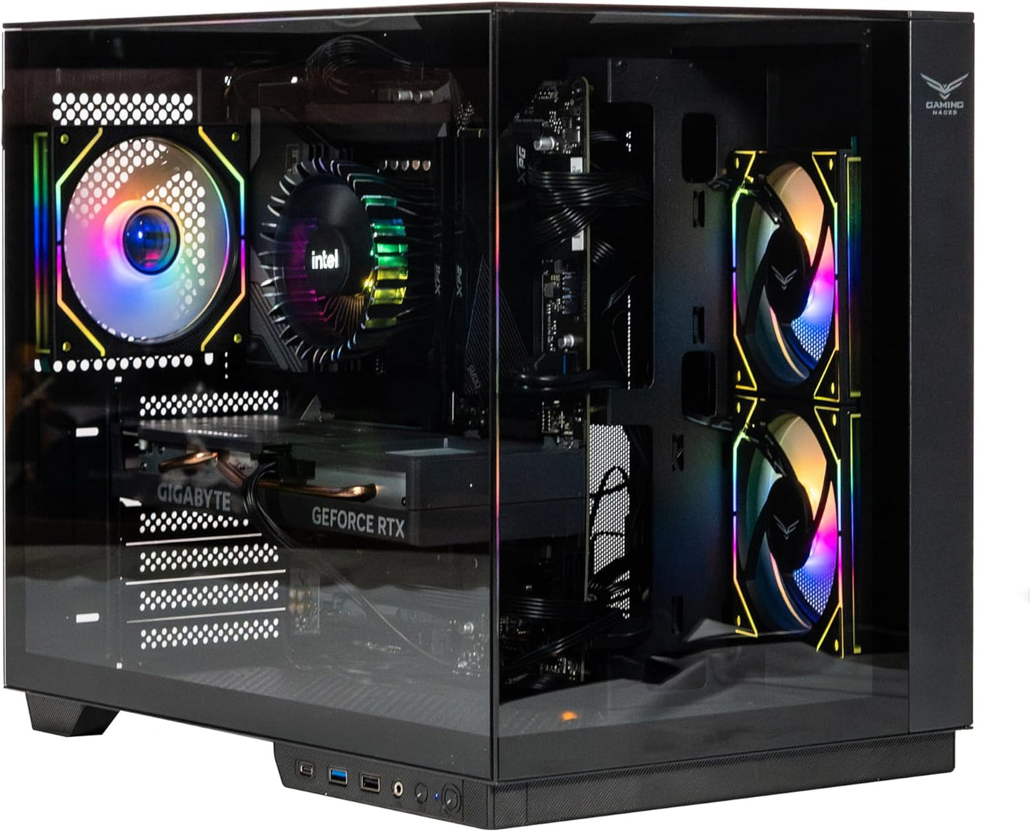 GABINETE NACEB IRIS NANO M - ATX ARGB 3VENT S/FUENTE CRISTAL NA - 0638 11M DE GARANTIA - rogeek