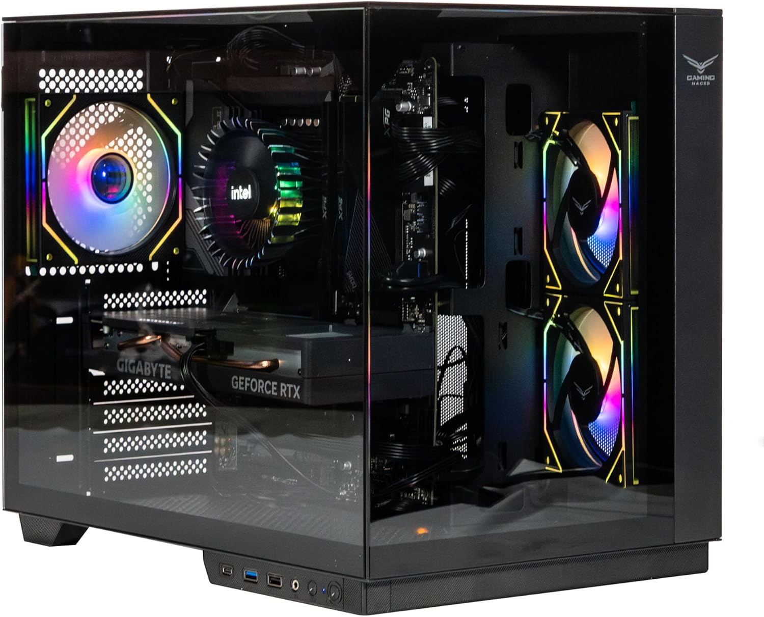 GABINETE NACEB IRIS NANO M - ATX ARGB 3VENT S/FUENTE CRISTAL NA - 0638 11M DE GARANTIA - rogeek