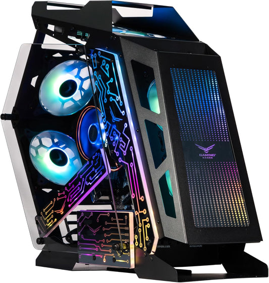 GABINETE NACEB OLYMPIAN GAMER M - ATX 3VENT ARGB S/FUENTE CRISTAL NEGRO NA - 0641 11M DE GARANTIA - rogeek