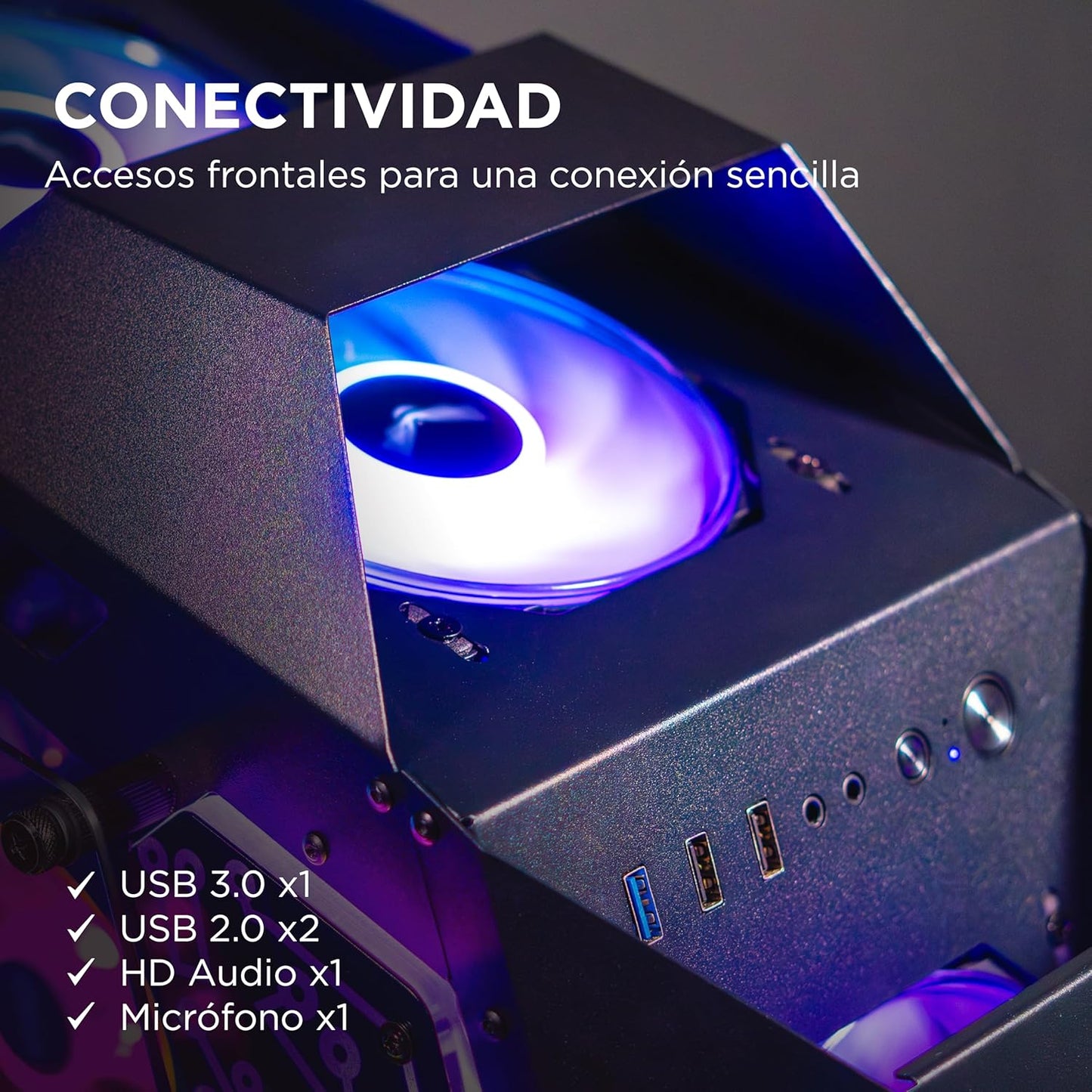 GABINETE NACEB OLYMPIAN GAMER M - ATX 3VENT ARGB S/FUENTE CRISTAL NEGRO NA - 0641 11M DE GARANTIA - rogeek