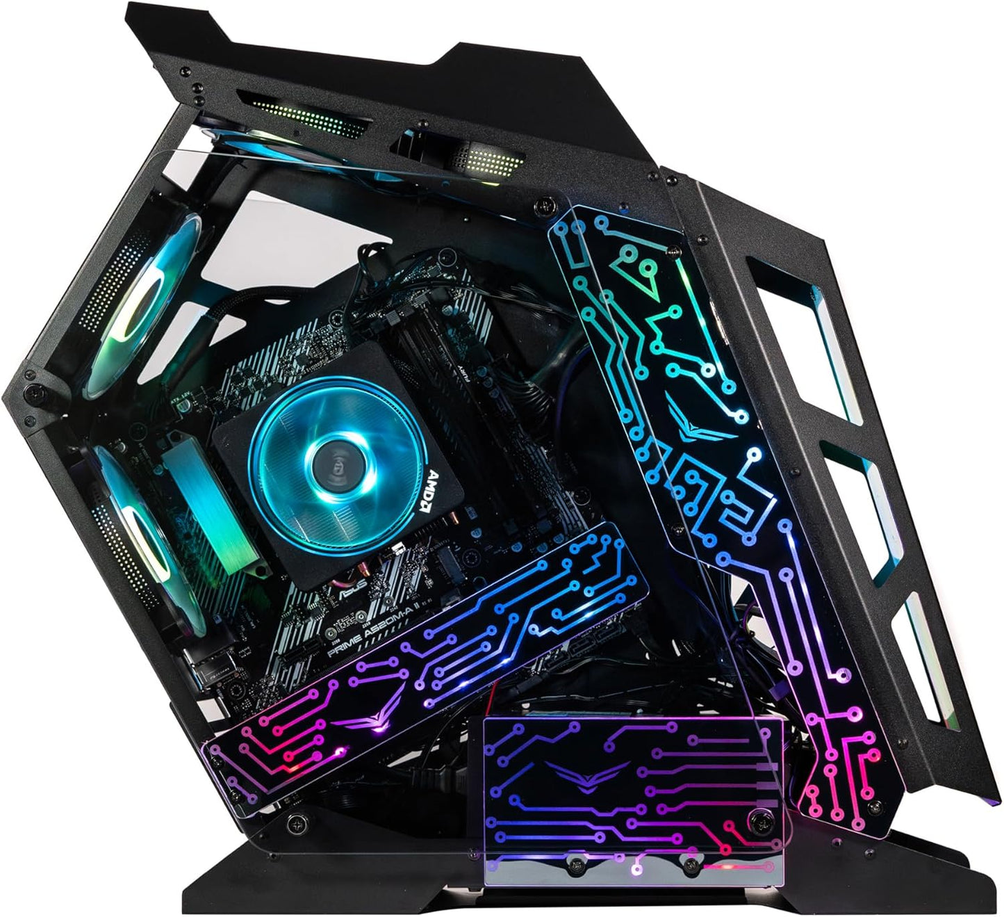 GABINETE NACEB OLYMPIAN GAMER M - ATX 3VENT ARGB S/FUENTE CRISTAL NEGRO NA - 0641 11M DE GARANTIA - rogeek