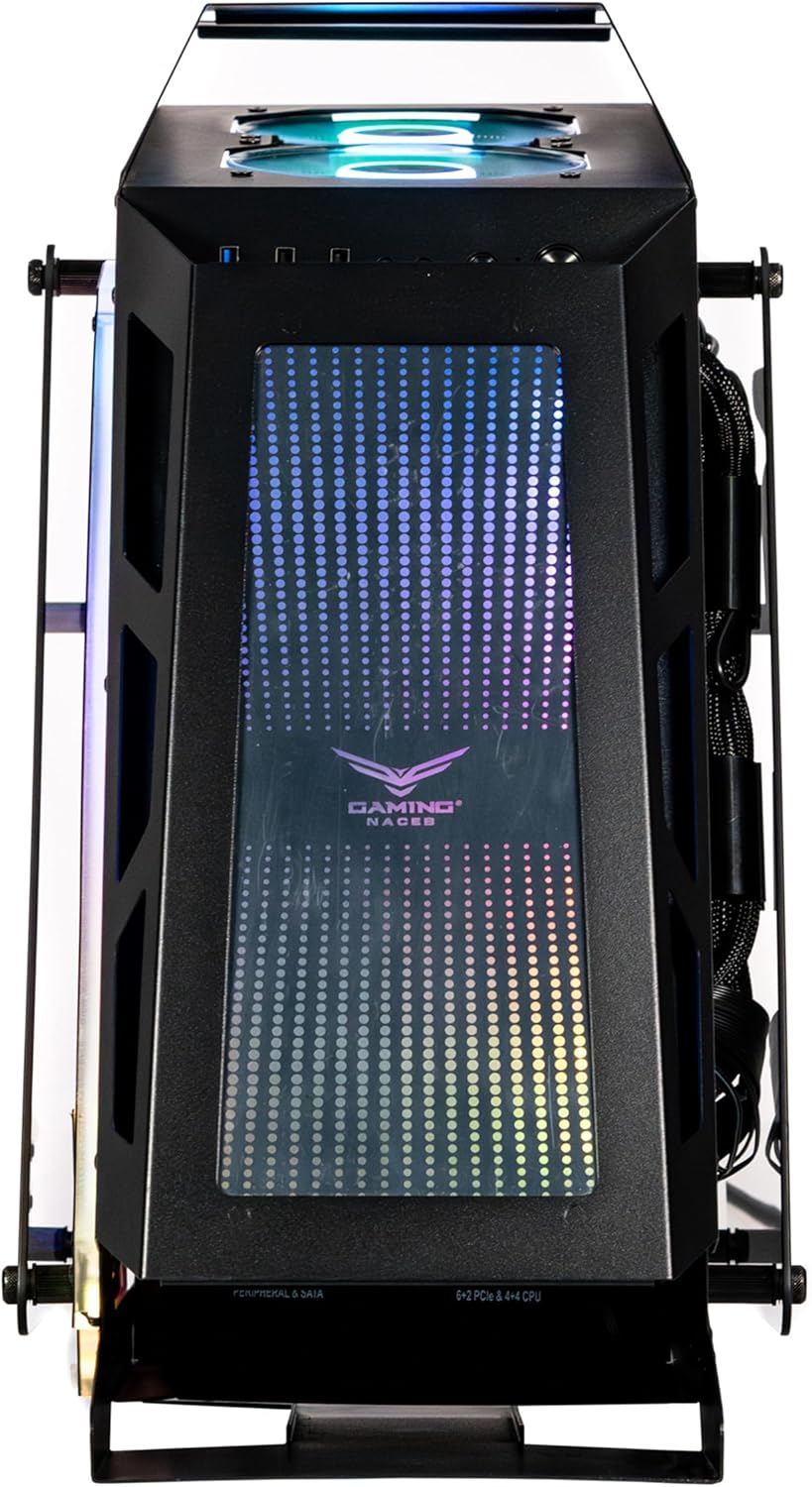 GABINETE NACEB OLYMPIAN GAMER M - ATX 3VENT ARGB S/FUENTE CRISTAL NEGRO NA - 0641 11M DE GARANTIA - rogeek
