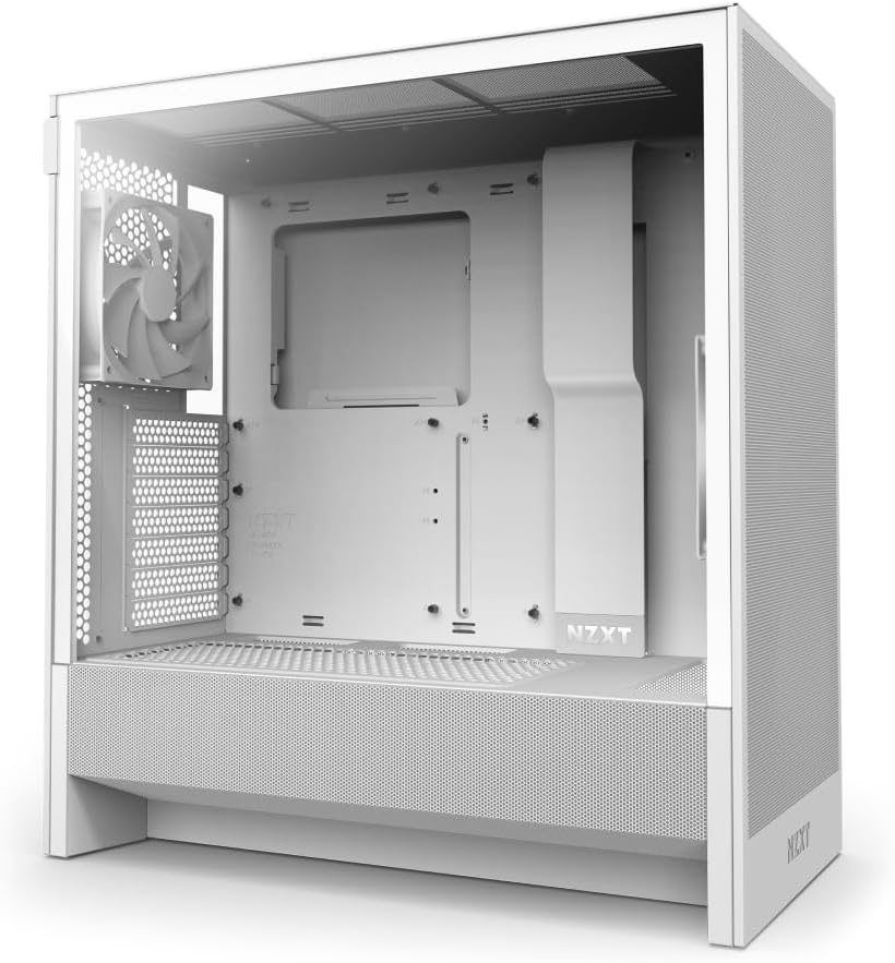 GABINETE NZXT H5 FLOW EDITION BLANCO ATX S/FUENTE CRISTAL CC - H52FW - 01 12M DE GARANTIA - rogeek