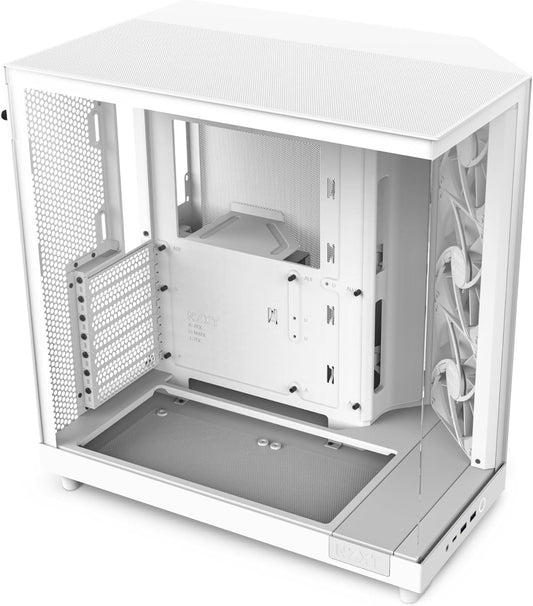 GABINETE NZXT H6 FLOW RGB BLANCO ATX S/FUENTE CRISTAL USB 3.2 TIPO - C CC - H61FW - R1 11M DE GARANTIA - rogeek